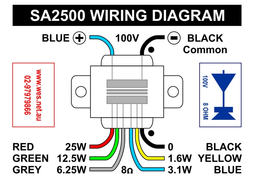 70 Volt Speaker Transformer Wiring, 70, Free Engine Image ...